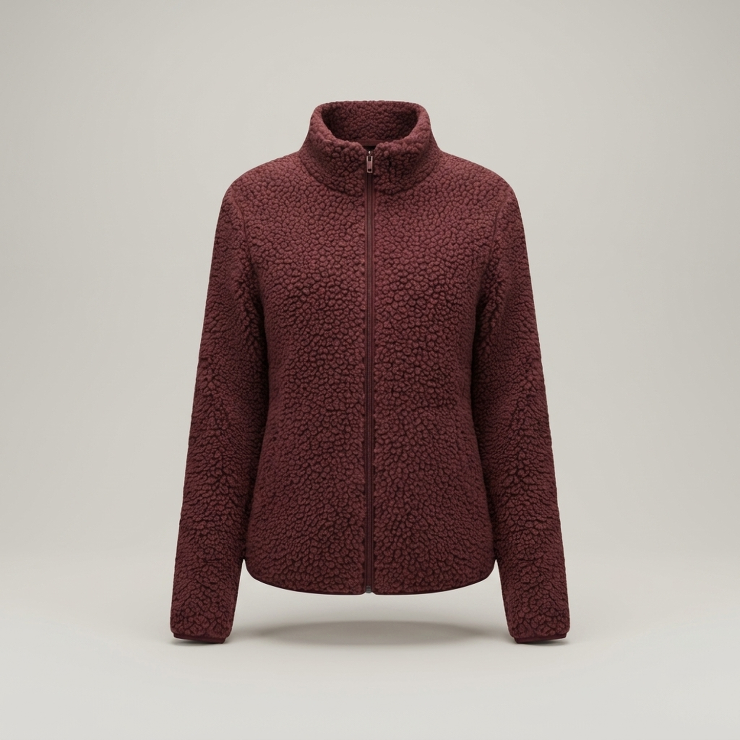 PLUXSTYLE::numise::womens-high-collar-parka::pack-burgundy