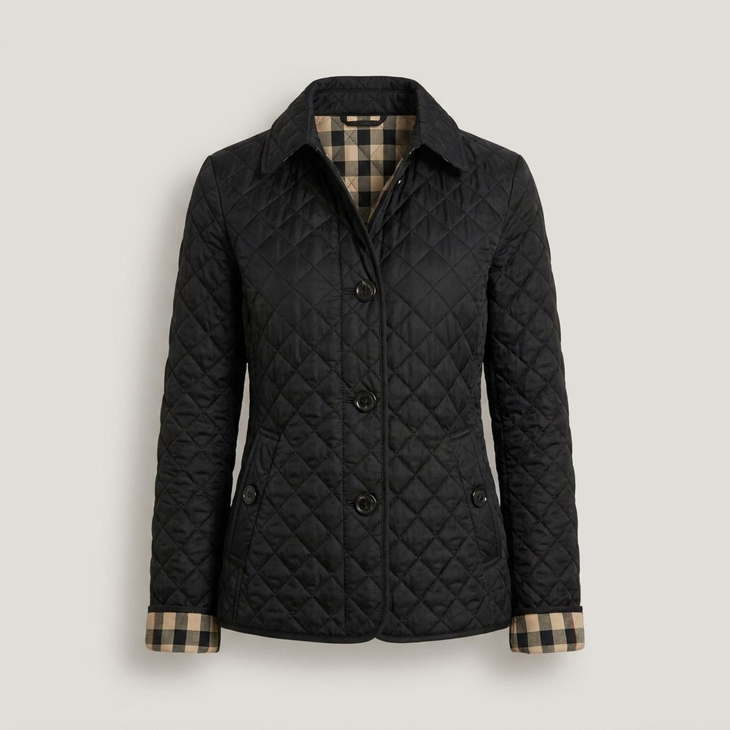 PLUXSTYLE::numise::arlisse-diamond-quilted-parka::pack-black