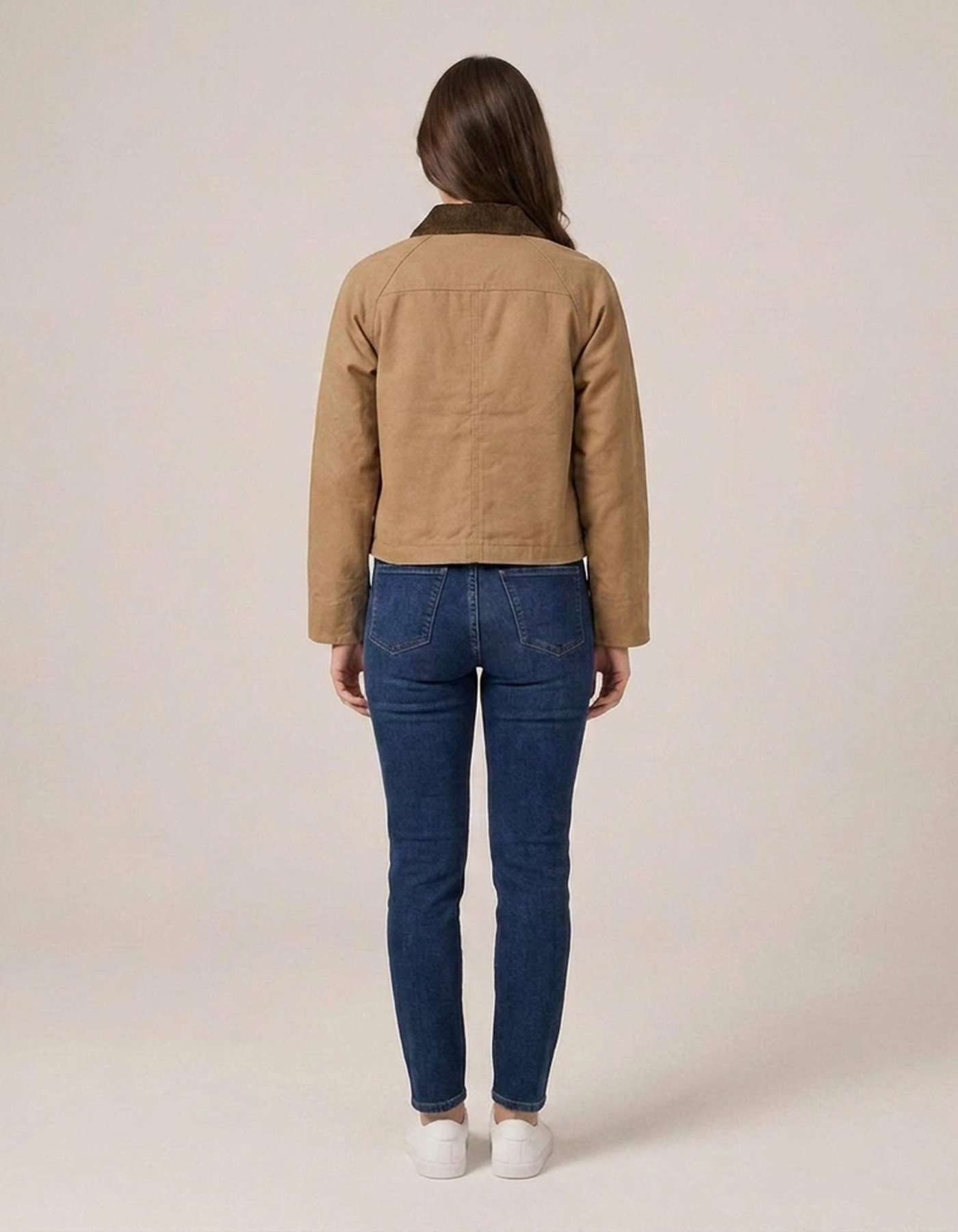 PLUXSTYLE::numise::womens-cropped-workwear-top::back