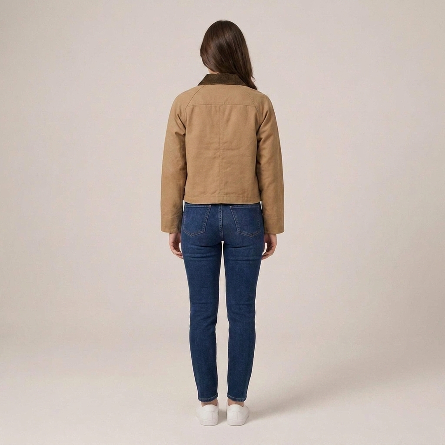 PLUXSTYLE::numise::womens-cropped-workwear-top::back