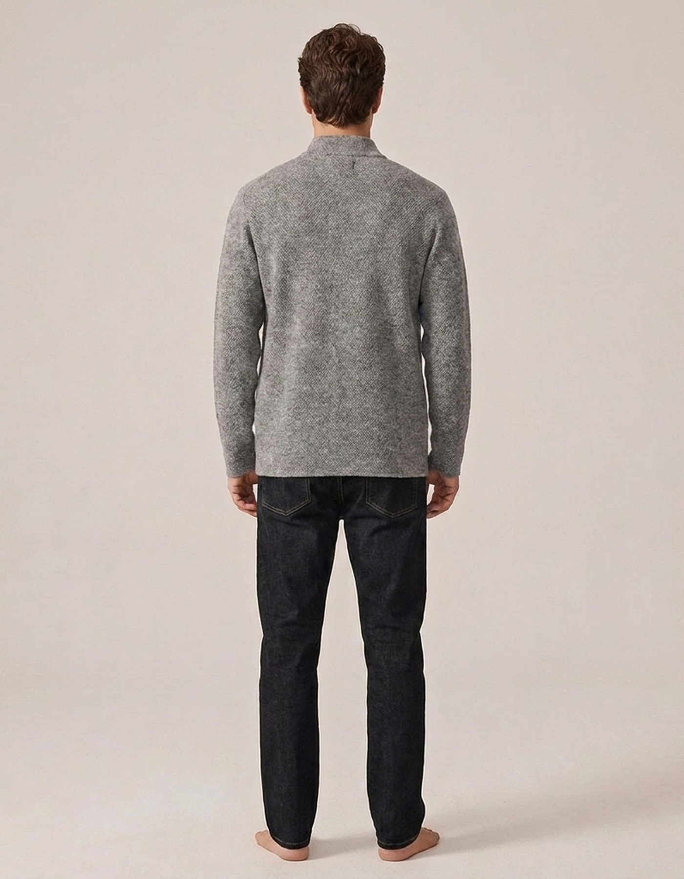 PLUXSTYLE::numise::mens-relaxed-mandarin-collar-parka::back