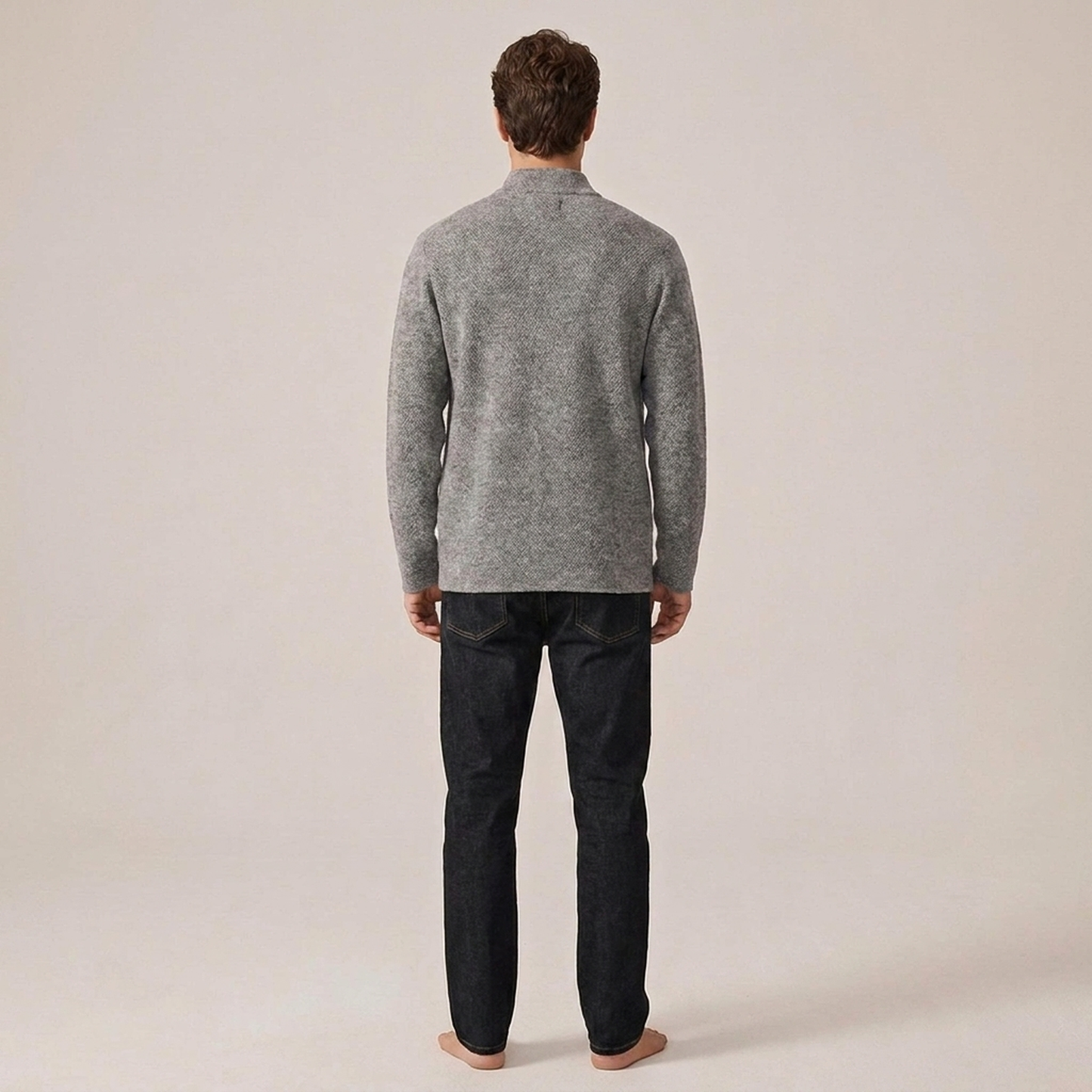 PLUXSTYLE::numise::mens-relaxed-mandarin-collar-parka::back