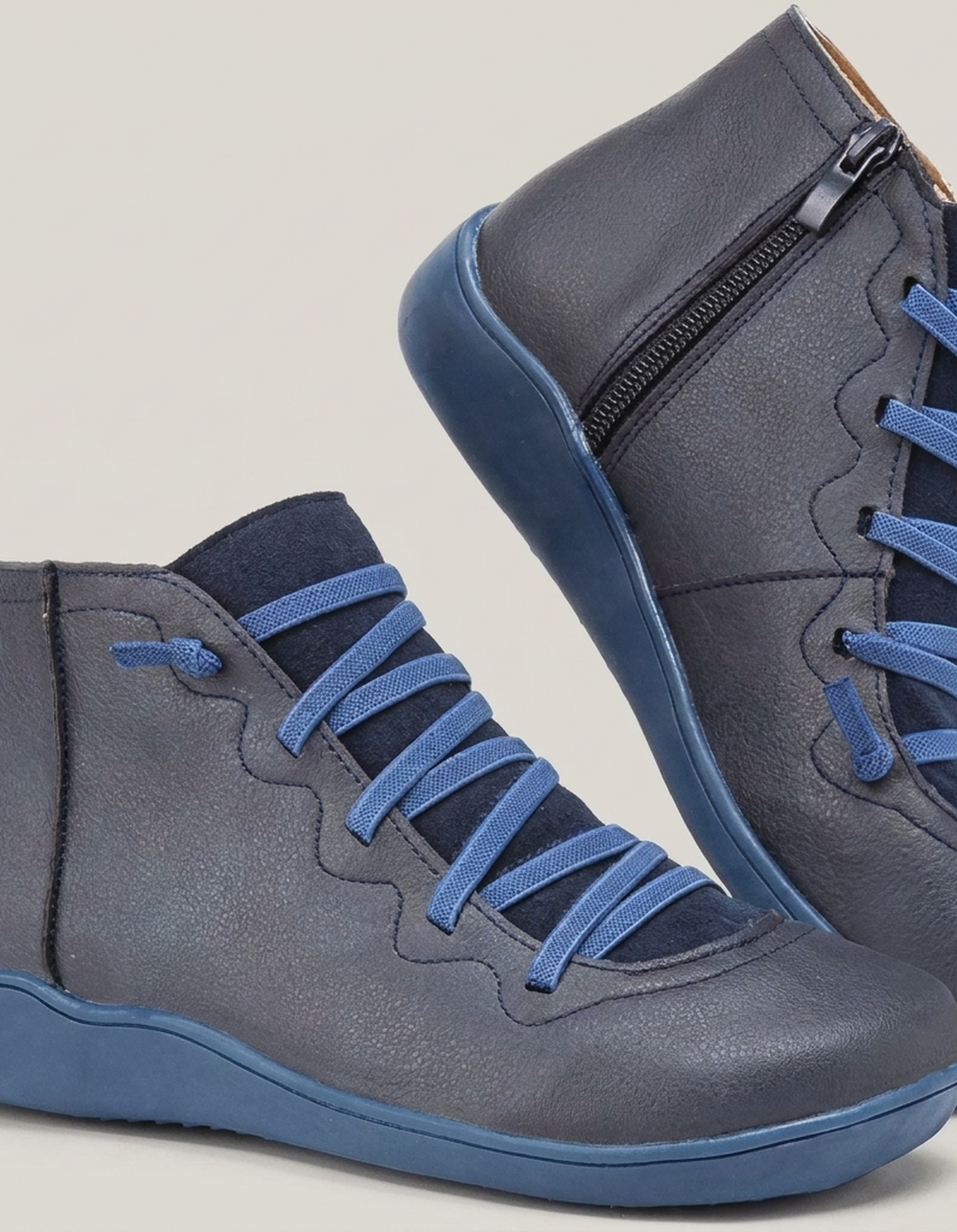 PLUXSTYLE::numise::womens-supportive-ankle-boots::pack-blue