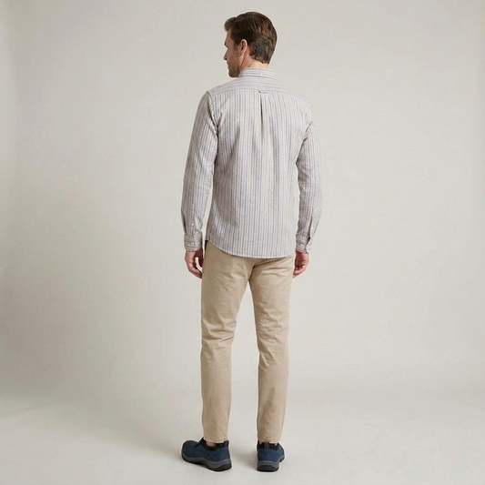 PLUXSTYLE::numise::adrian-classic-oxford-button-up-shirt::back