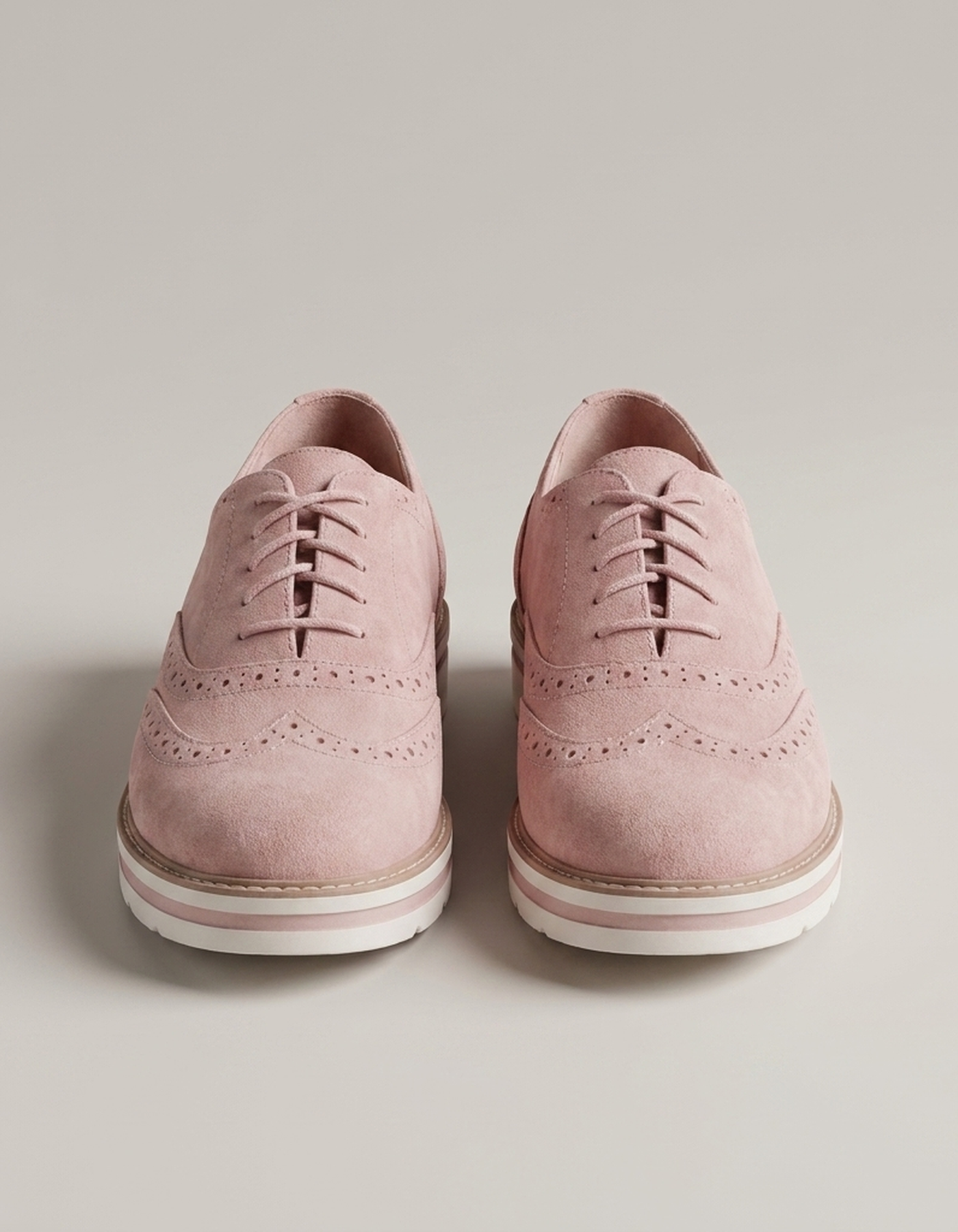 PLUXSTYLE::numise::wingtip-platform-oxford-shoes::pack-pink