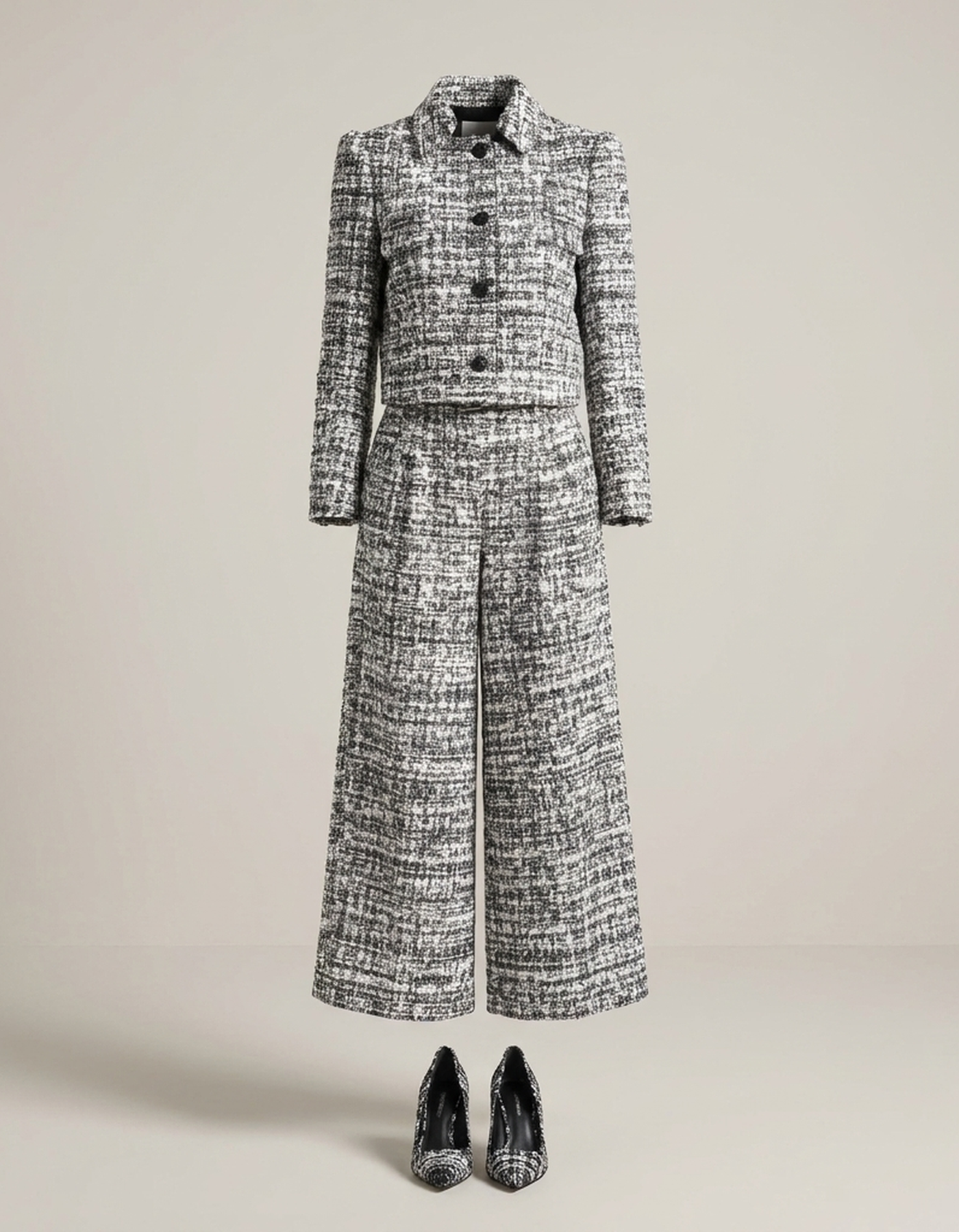 PLUXSTYLE::numise::harper-cropped-parka-wide-leg-bottoms-set::pack-black