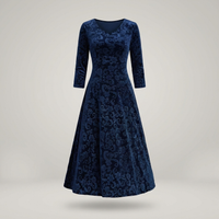 PLUXSTYLE::numise::alora-vintage-inspired-midi-dress::pack-blue