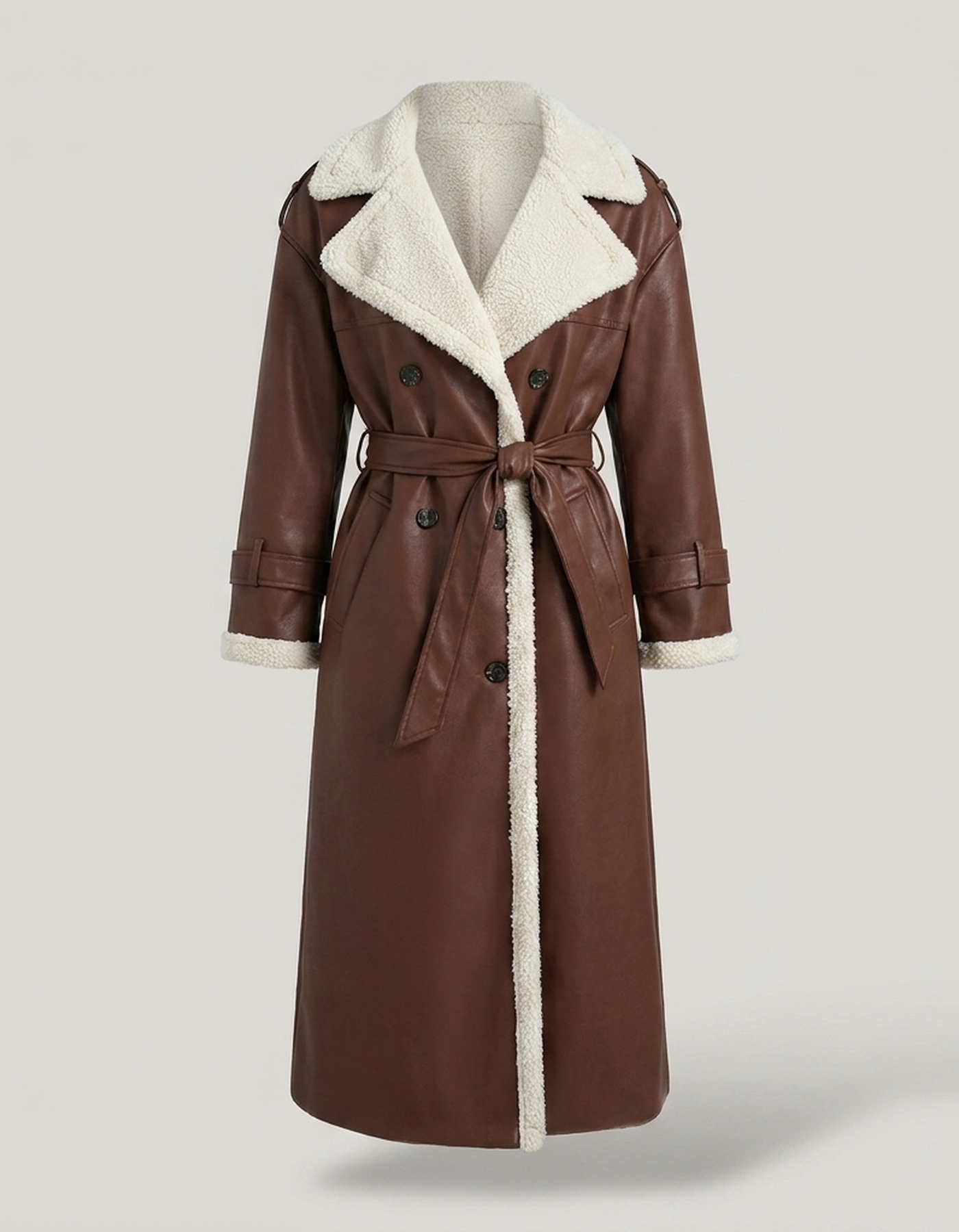 PLUXSTYLE::numise::clemence-belted-parka::pack-brown