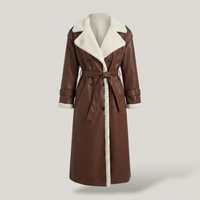 PLUXSTYLE::numise::clemence-belted-parka::pack-brown