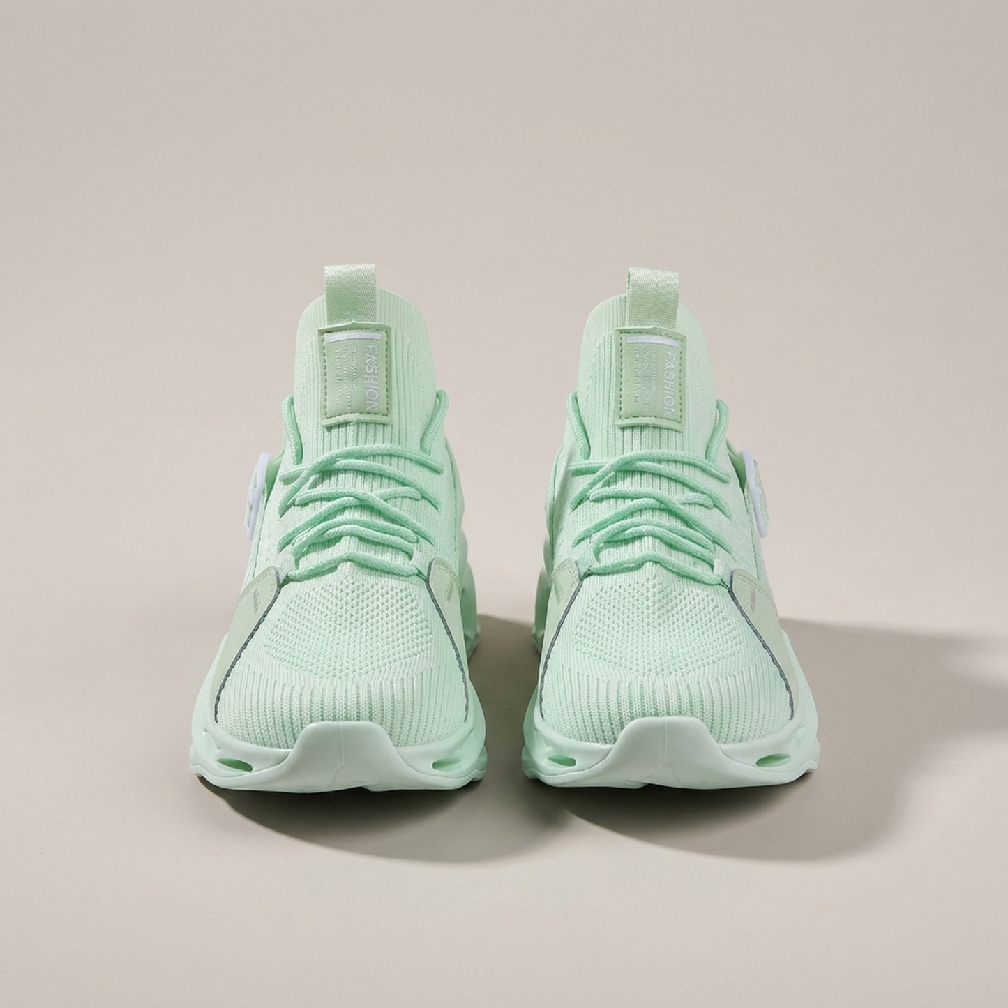 PLUXSTYLE::numise::mens-blade-sole-chunky-sneakers::pack-mint-green