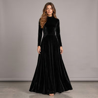 Josie | Women's Velvet Long-Sleeve Maxi Dress