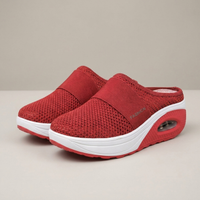 PLUXSTYLE::numise::womens-air-cushion-walking-shoes::pack-red