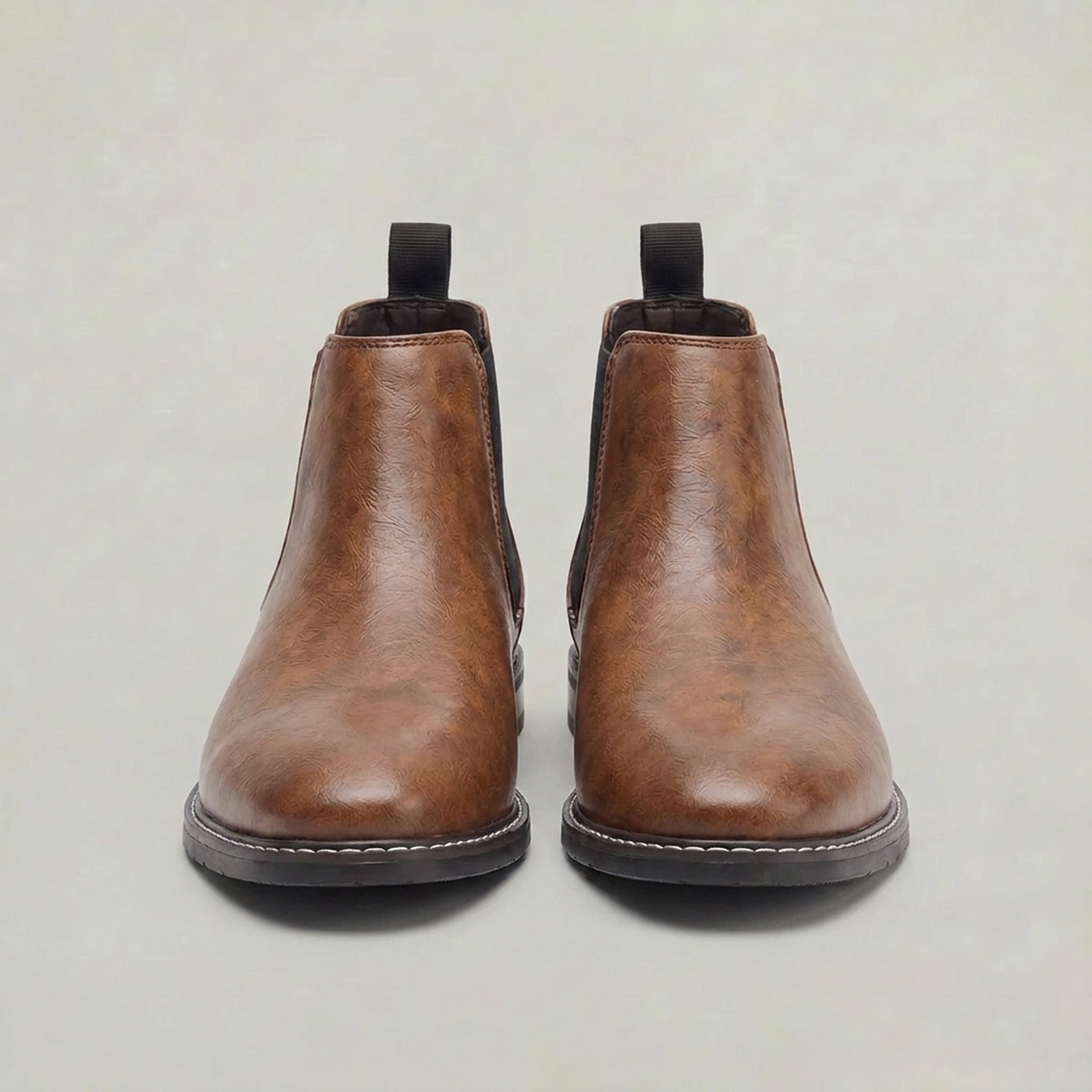 PLUXSTYLE::numise::saddle-brown-chelsea-boots::pack-saddle-brown