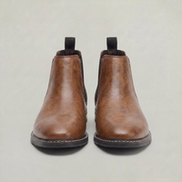 PLUXSTYLE::numise::saddle-brown-chelsea-boots::pack-saddle-brown