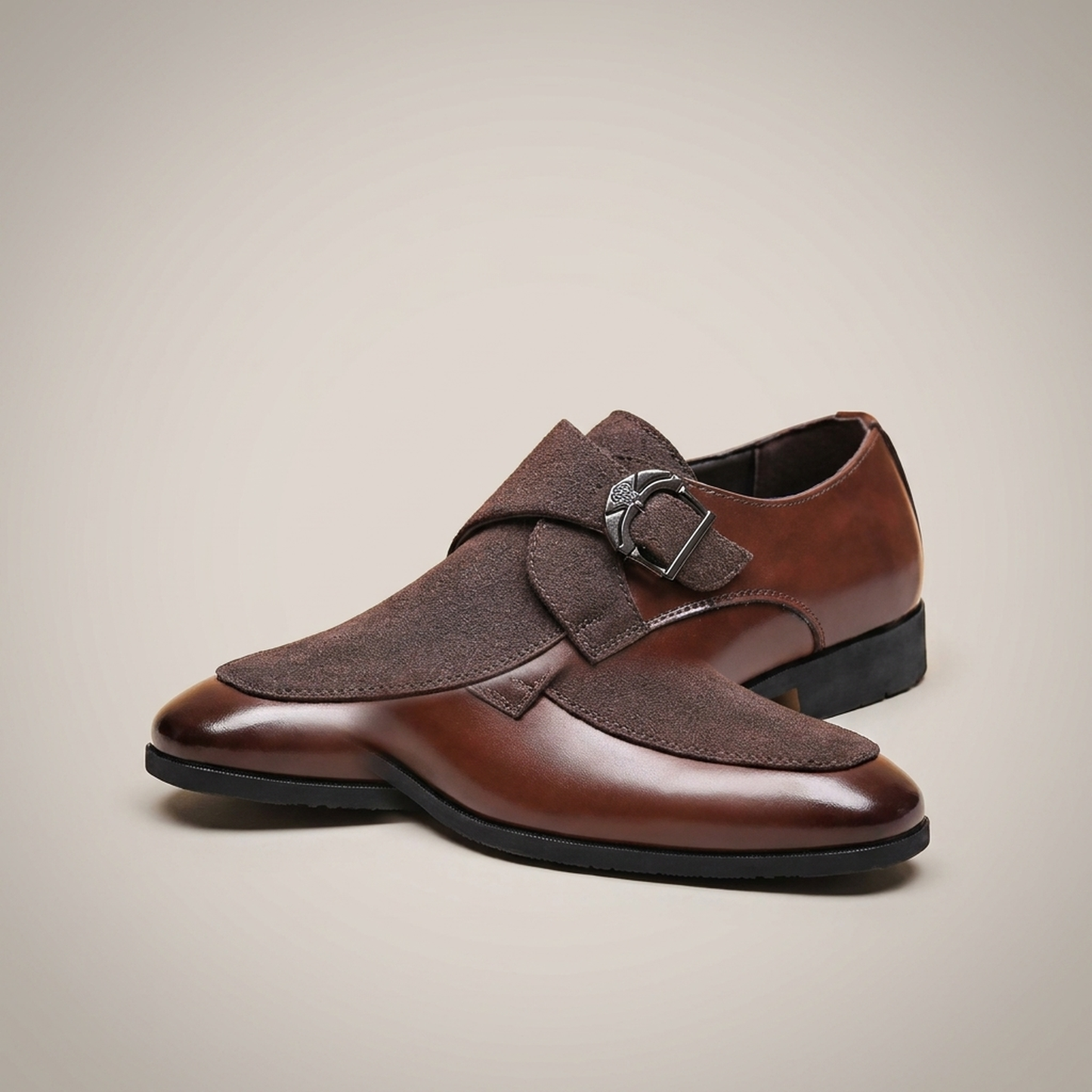 PLUXSTYLE::numise::mens-pointed-toe-monk-strap-dress-shoes::closeup-hero