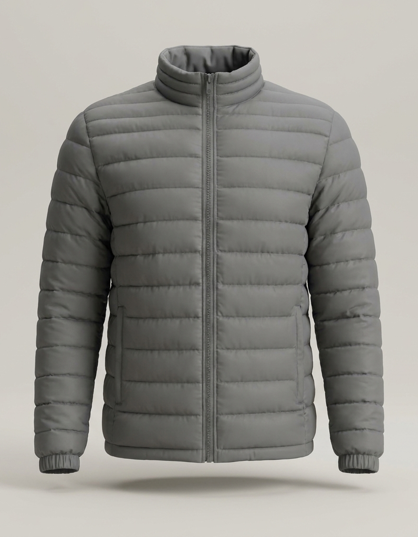 PLUXSTYLE::numise::mens-regular-fit-puffer-parka::pack-grey