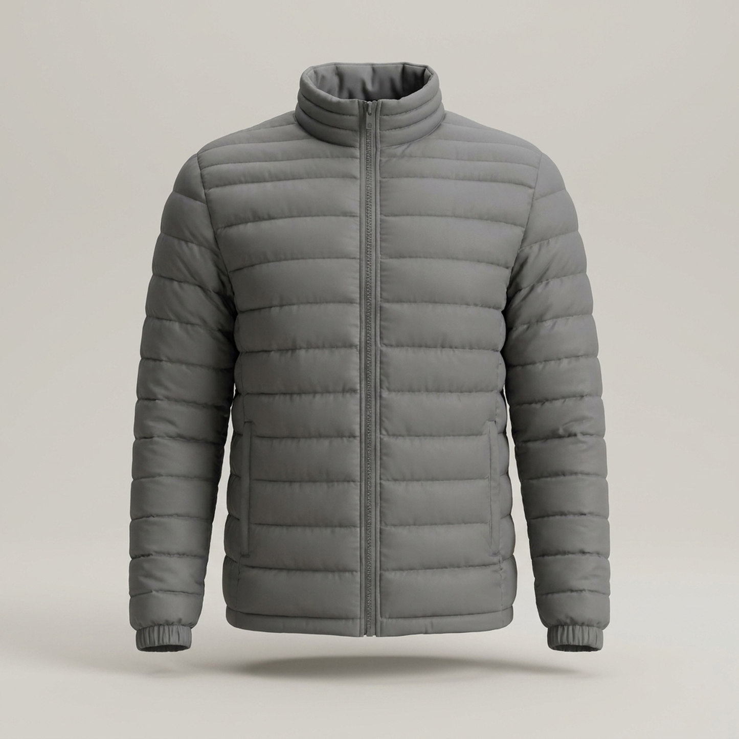 PLUXSTYLE::numise::mens-regular-fit-puffer-parka::pack-grey