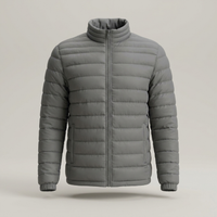 PLUXSTYLE::numise::mens-regular-fit-puffer-parka::pack-grey