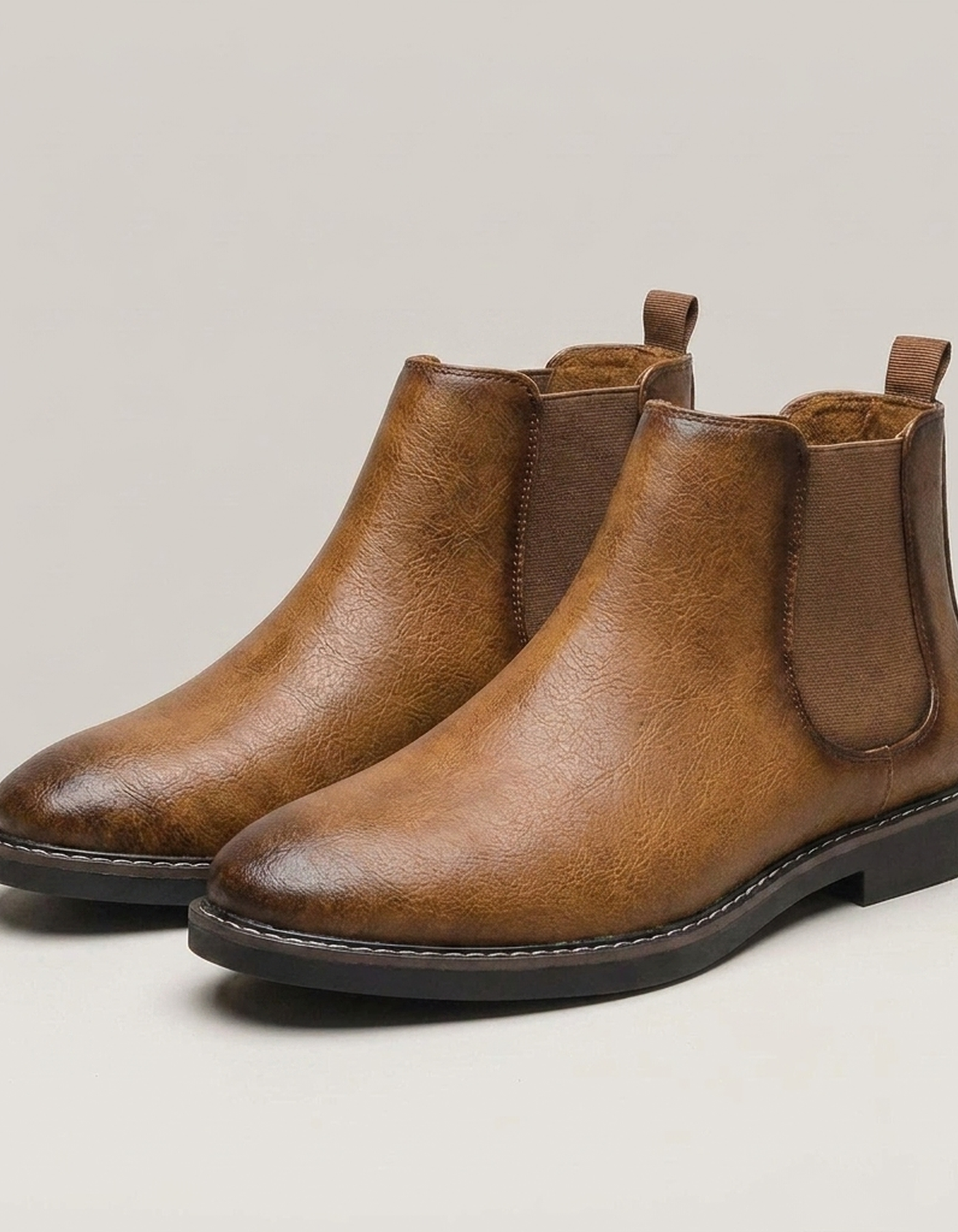 PLUXSTYLE::numise::milo-pull-on-chelsea-boots::closeup-detail