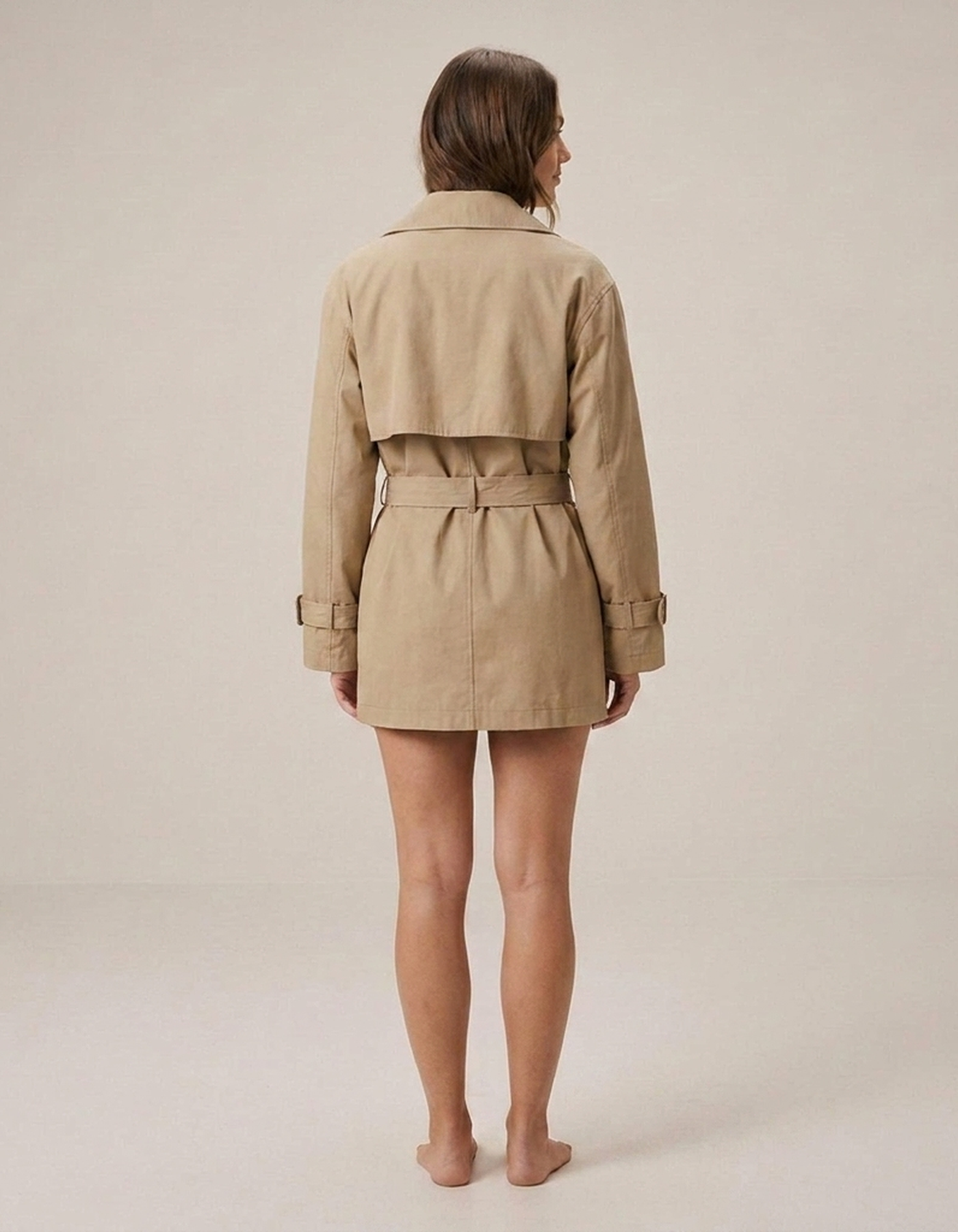 PLUXSTYLE::numise::womens-cropped-belted-parka::back