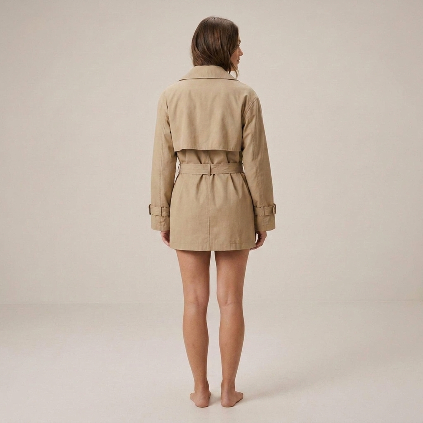 PLUXSTYLE::numise::womens-cropped-belted-parka::back