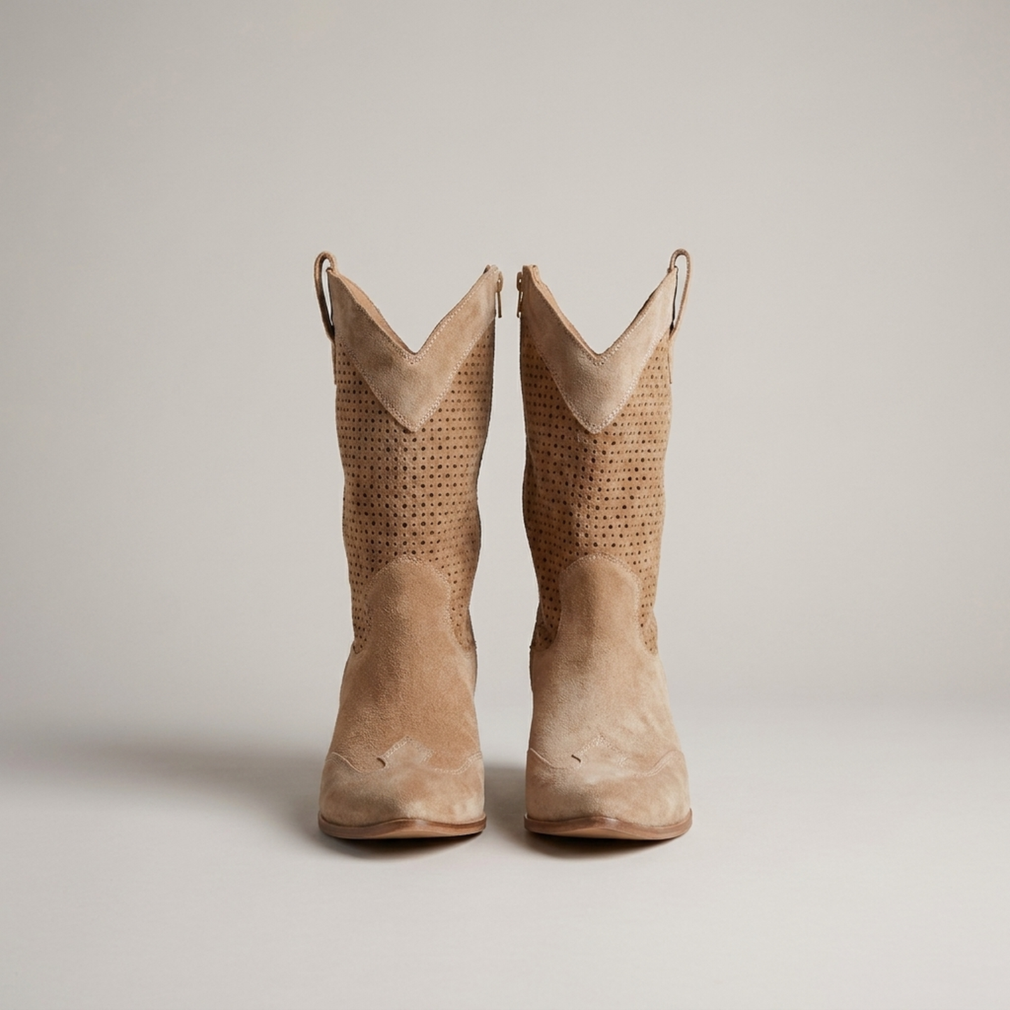 PLUXSTYLE::numise::supportive-mid-calf-cowboy-boots::pack-brown