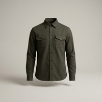 PLUXSTYLE::numise::mens-relaxed-utility-overshirt::pack-dark-green