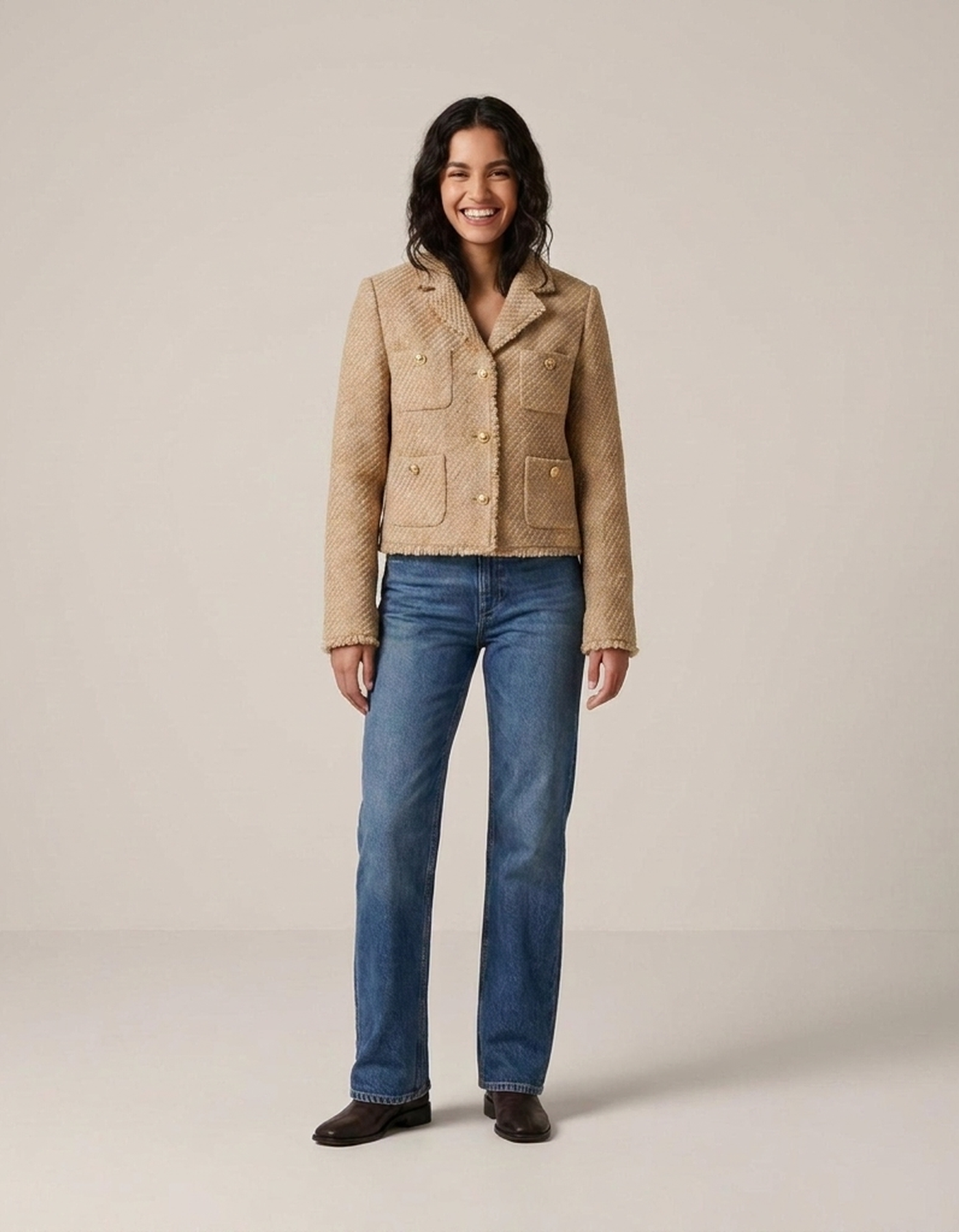 PLUXSTYLE::numise::cropped-tailored-parka::front