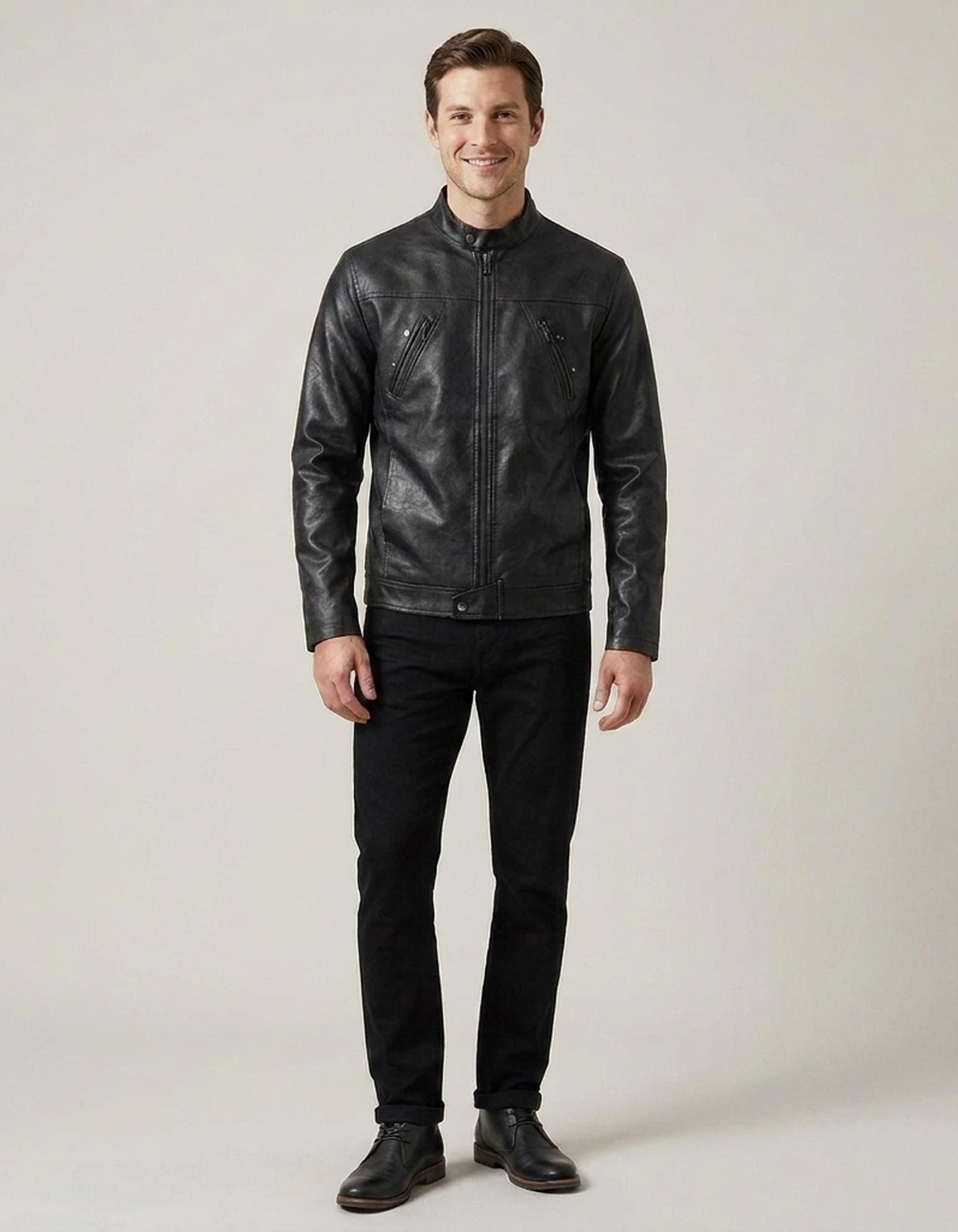 PLUXSTYLE::numise::mens-stand-collar-parka-1::front