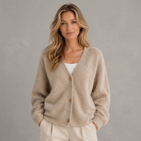 Relaxed Fit Soft V-Neck Cardigan