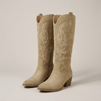 PLUXSTYLE::numise::poppy-heeled-knee-high-cowboy-boots::pack-sand-beige