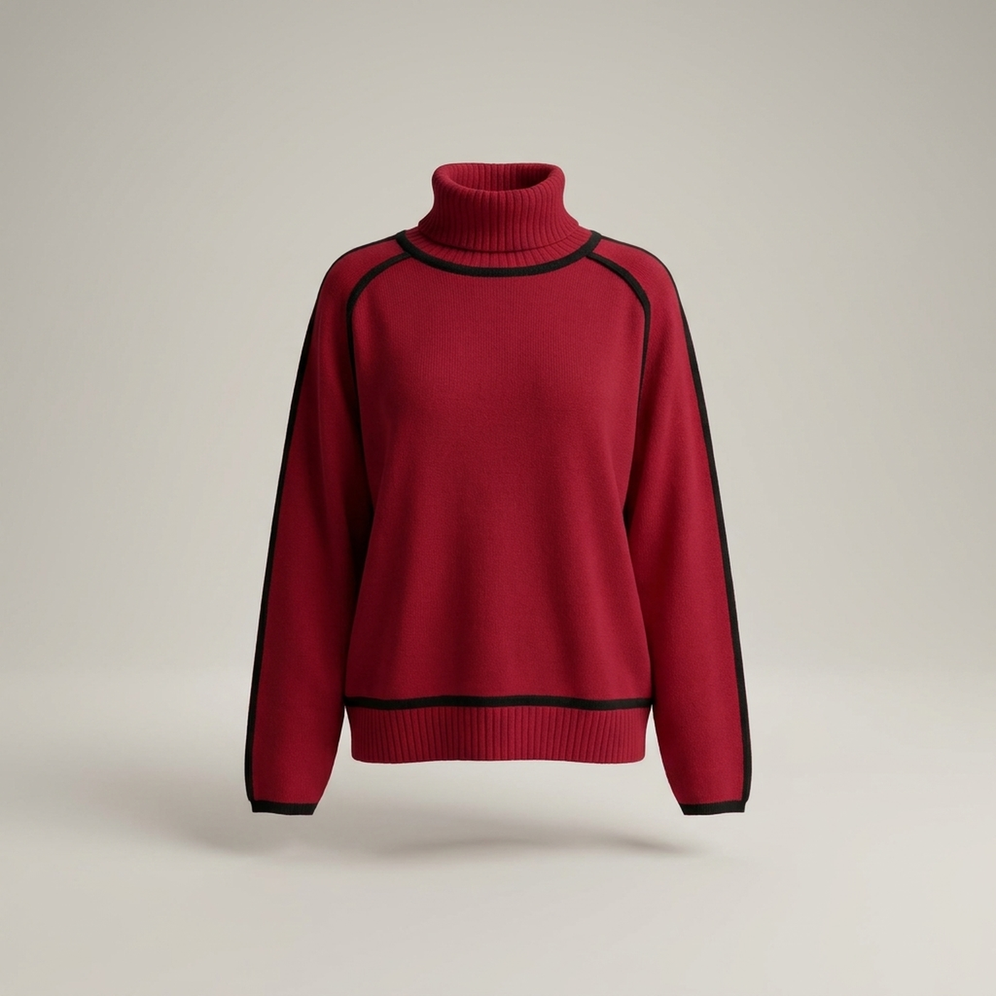 PLUXSTYLE::numise::amandine-oversized-turtleneck-sweater::pack-red