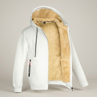 PLUXSTYLE::numise::mens-relaxed-hooded-jacket::pack-white