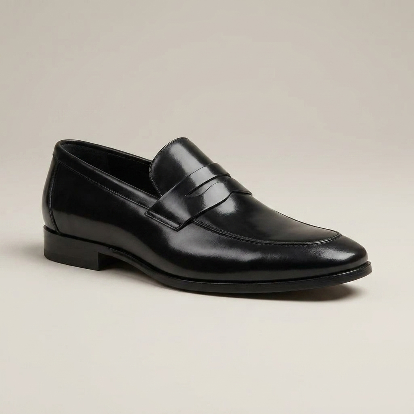 PLUXSTYLE::numise::mens-square-toe-penny-loafers::closeup-hero