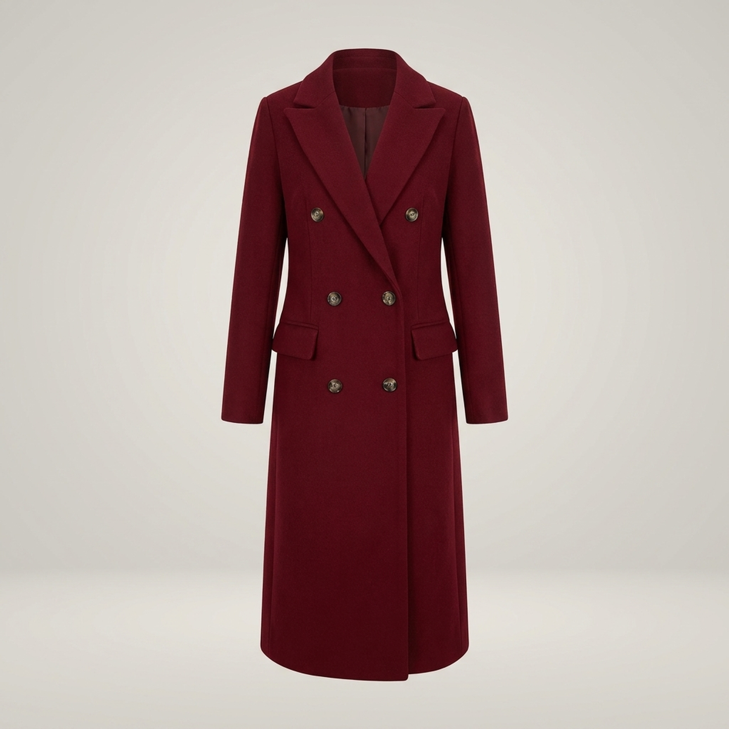PLUXSTYLE::numise::double-breasted-tailored-parka::pack-wine-red