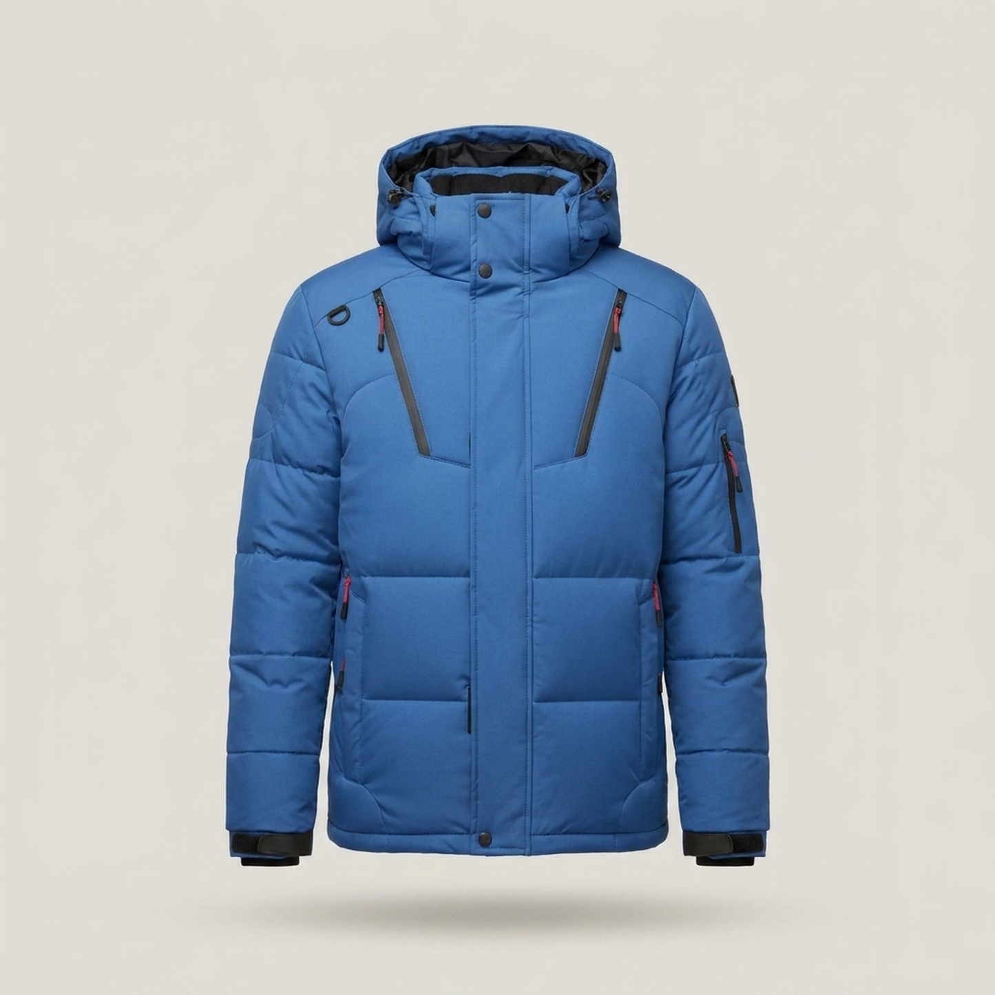 PLUXSTYLE::numise::mens-water-repellent-tailored-parka::pack-blue