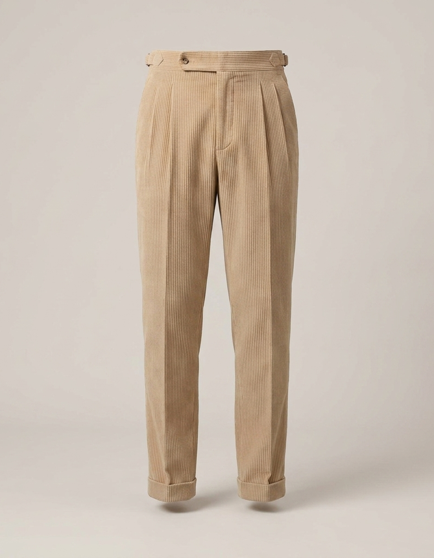 PLUXSTYLE::numise::mens-tailored-pleated-trousers::pack-beige