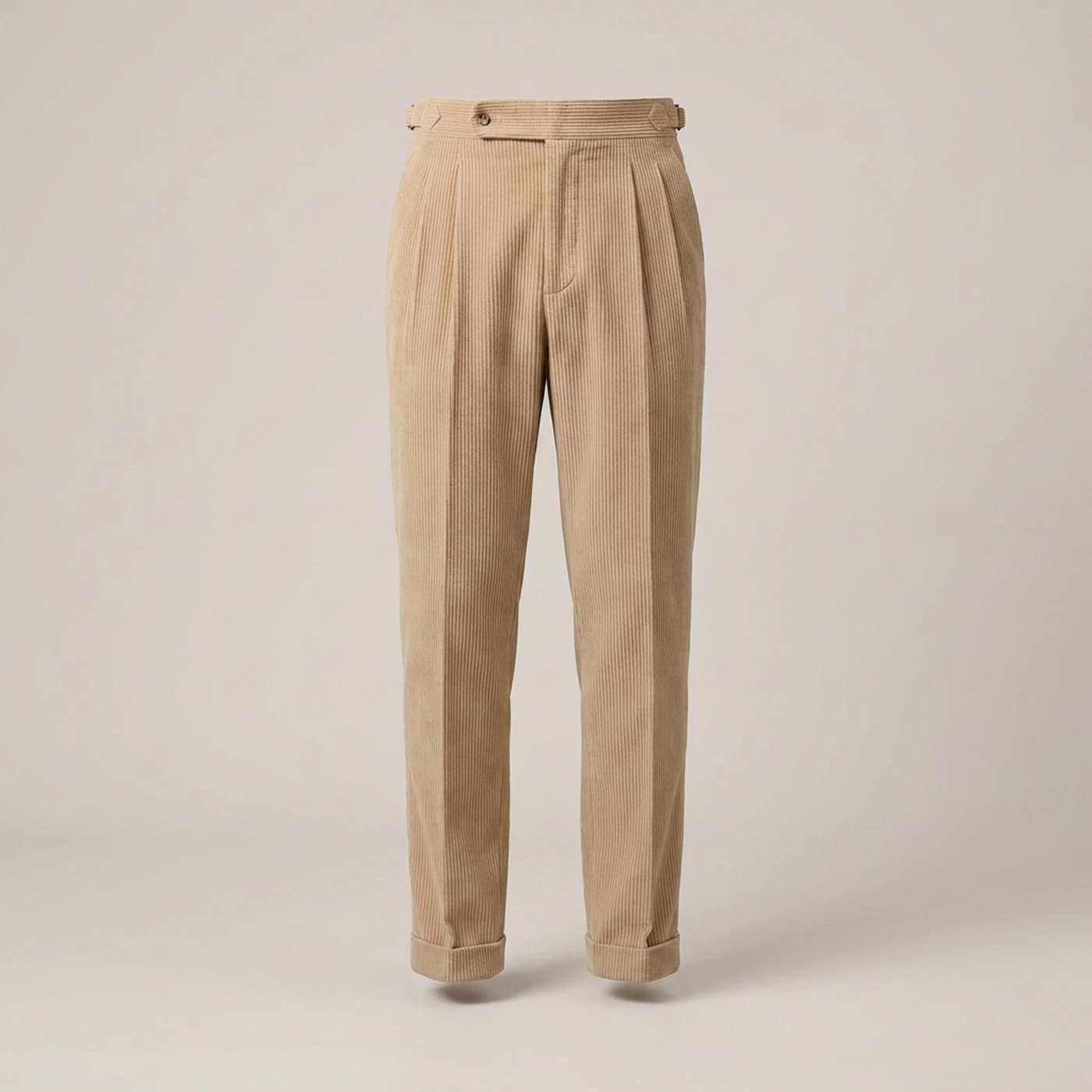 PLUXSTYLE::numise::mens-tailored-pleated-trousers::pack-beige