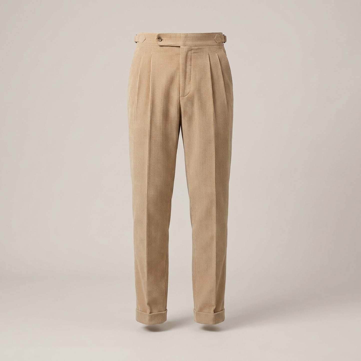 PLUXSTYLE::numise::mens-tailored-pleated-trousers::pack-beige