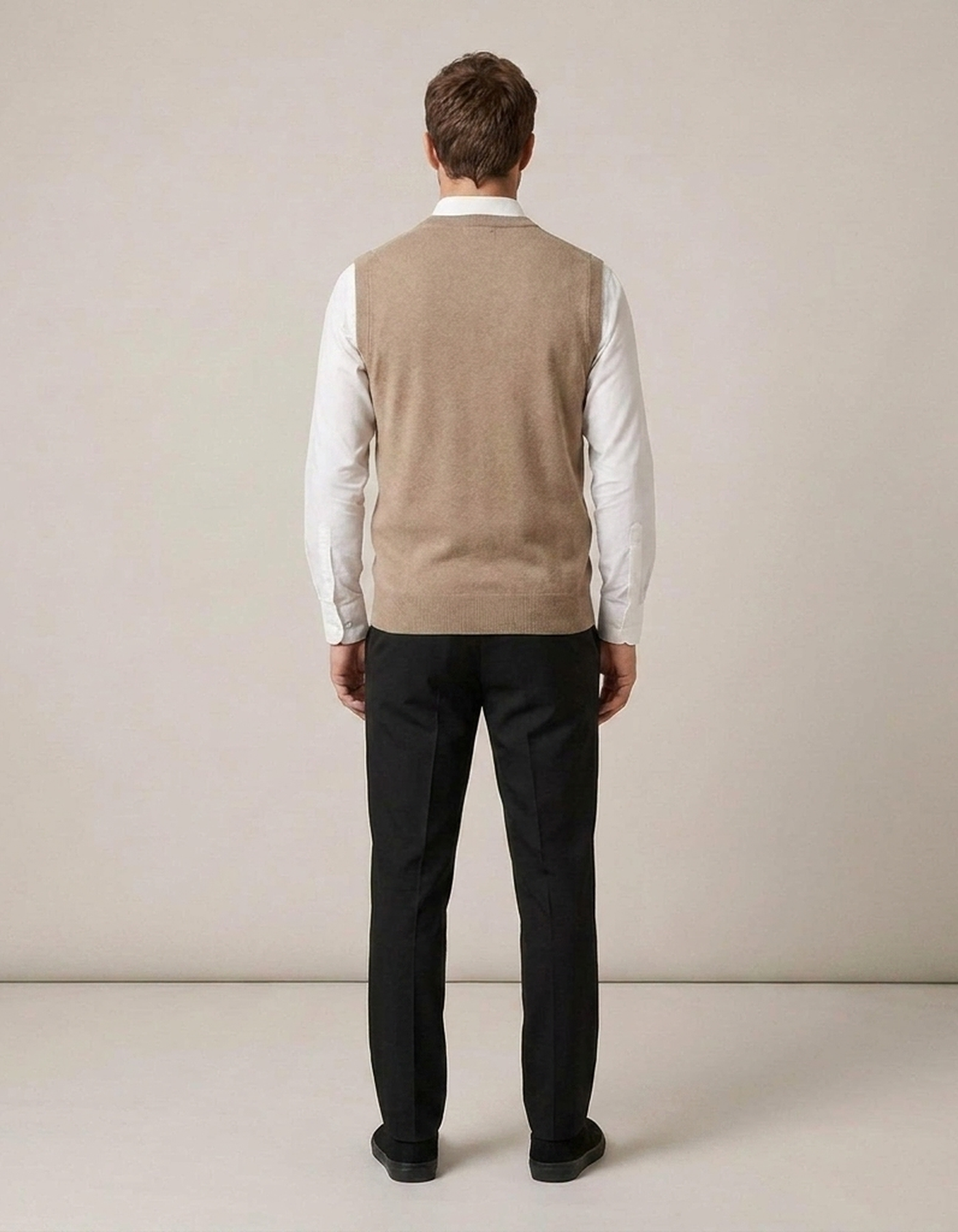 PLUXSTYLE::numise::mens-v-neck-sweater-vest::back