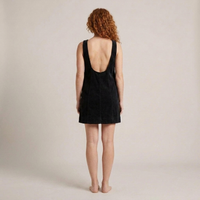 PLUXSTYLE::numise::relaxed-a-line-overall-dress::back
