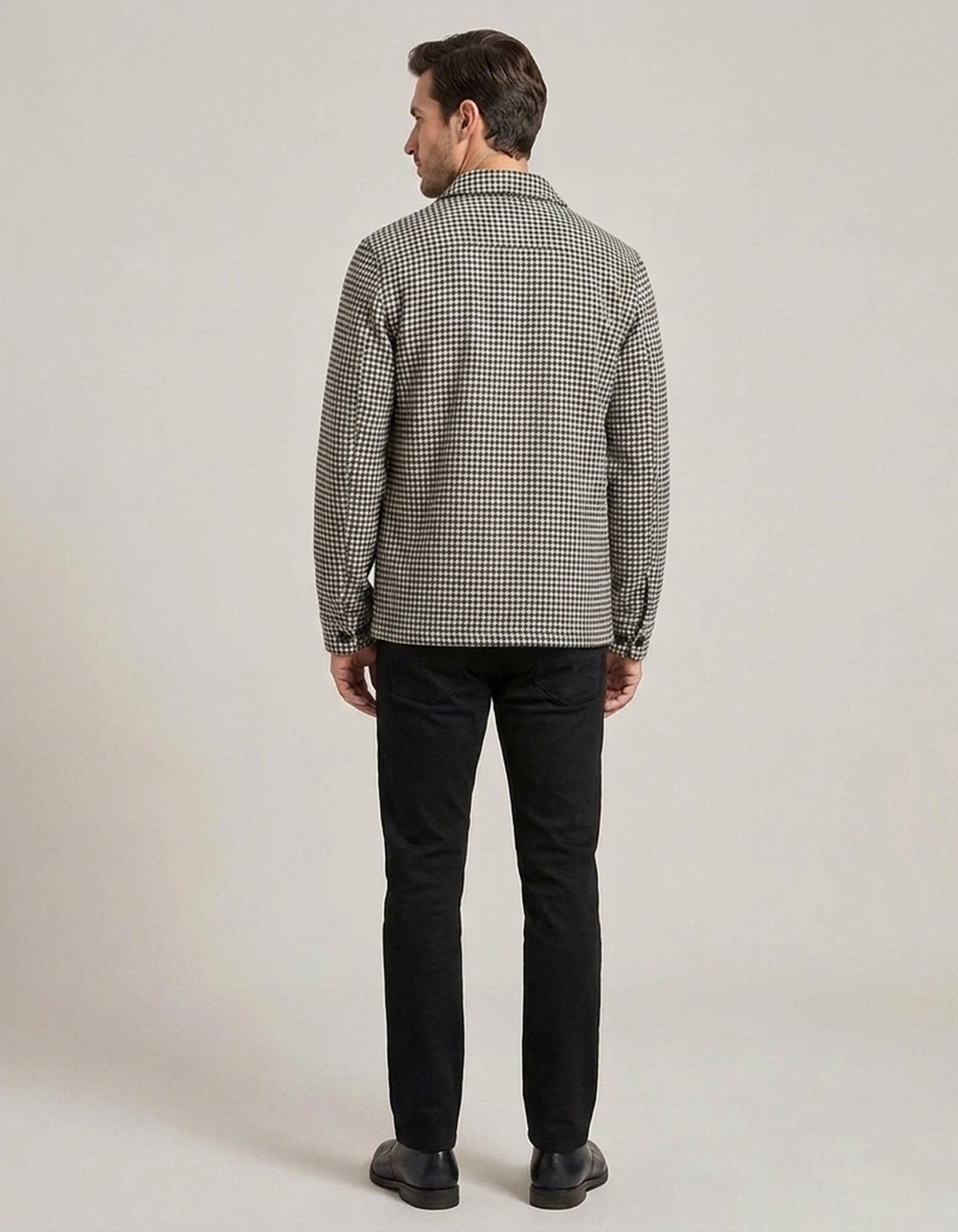 PLUXSTYLE::numise::mens-houndstooth-parka::back