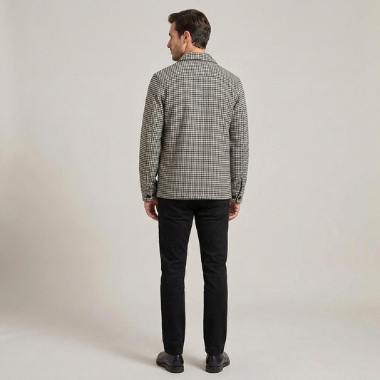 PLUXSTYLE::numise::mens-houndstooth-parka::back