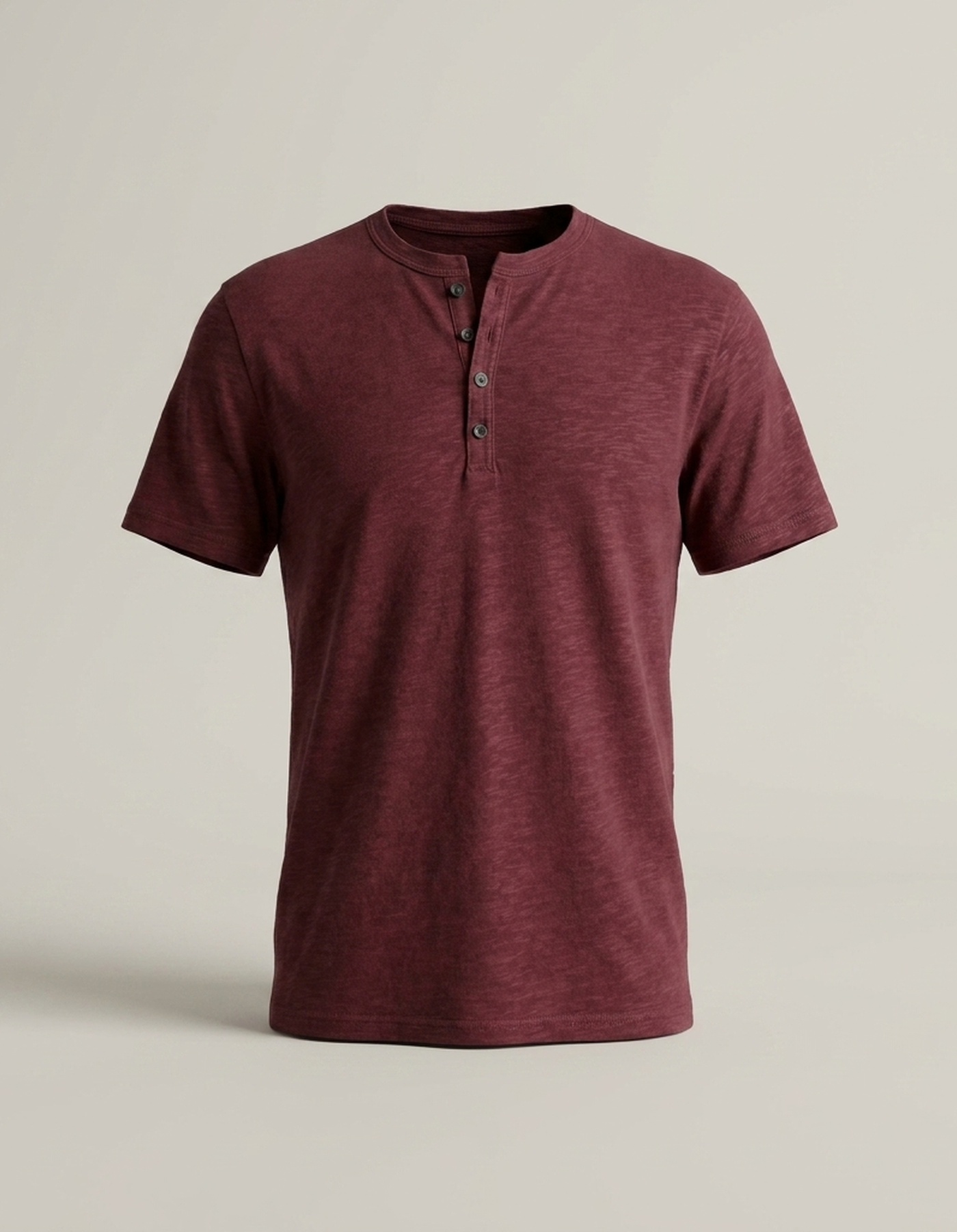 PLUXSTYLE::numise::mens-relaxed-short-sleeve-henley-top::pack-wine-red