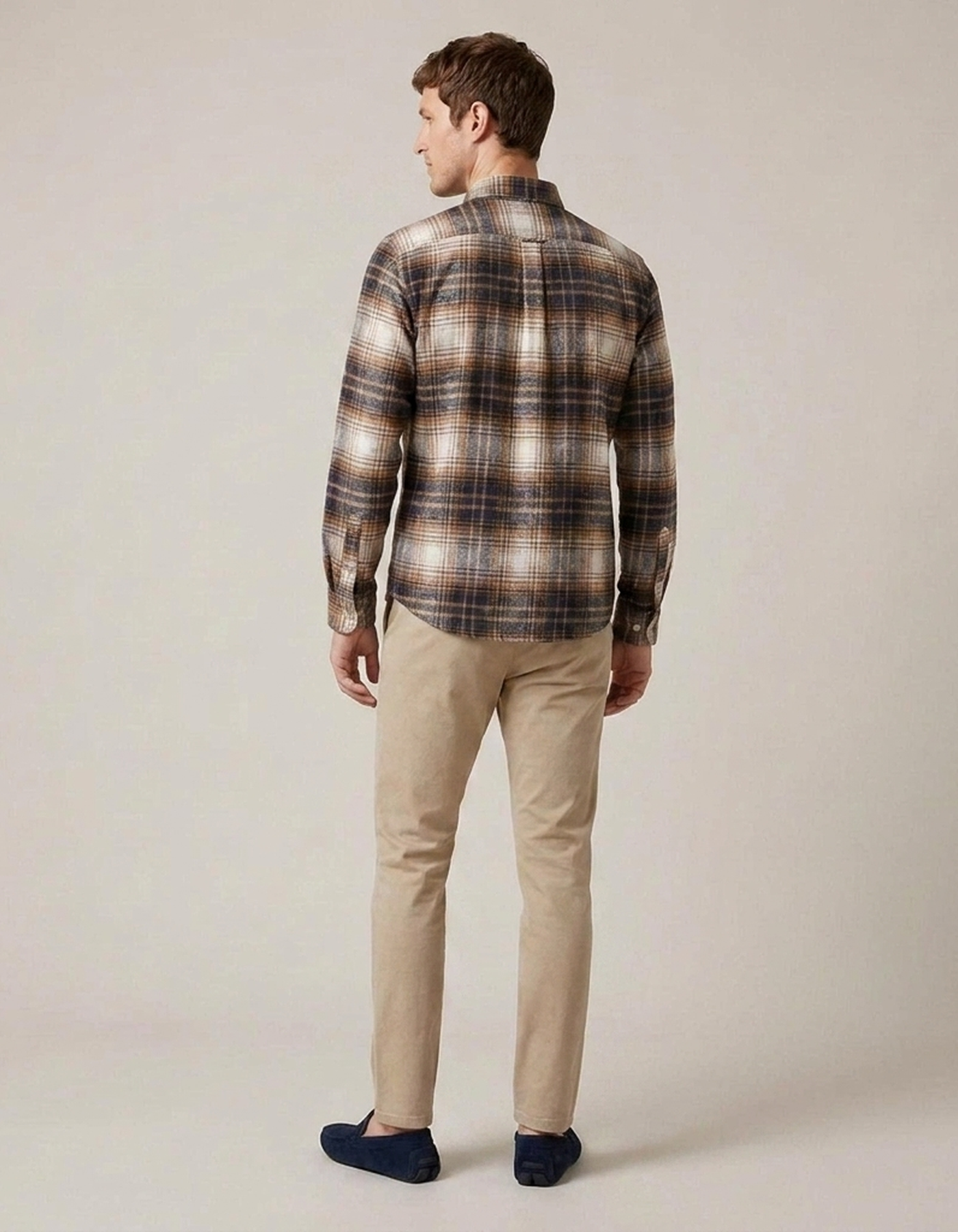 PLUXSTYLE::numise::mens-relaxed-plaid-shirt-up-to-7xl::back