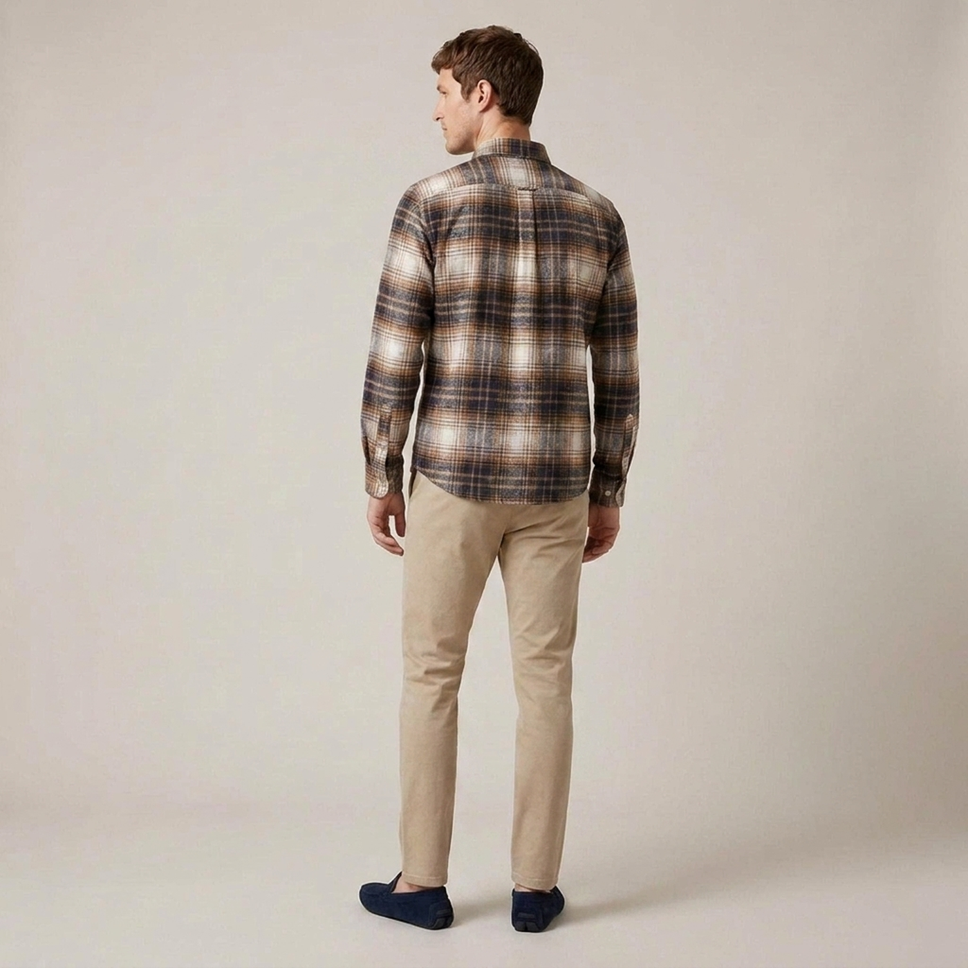 PLUXSTYLE::numise::mens-relaxed-plaid-shirt-up-to-7xl::back