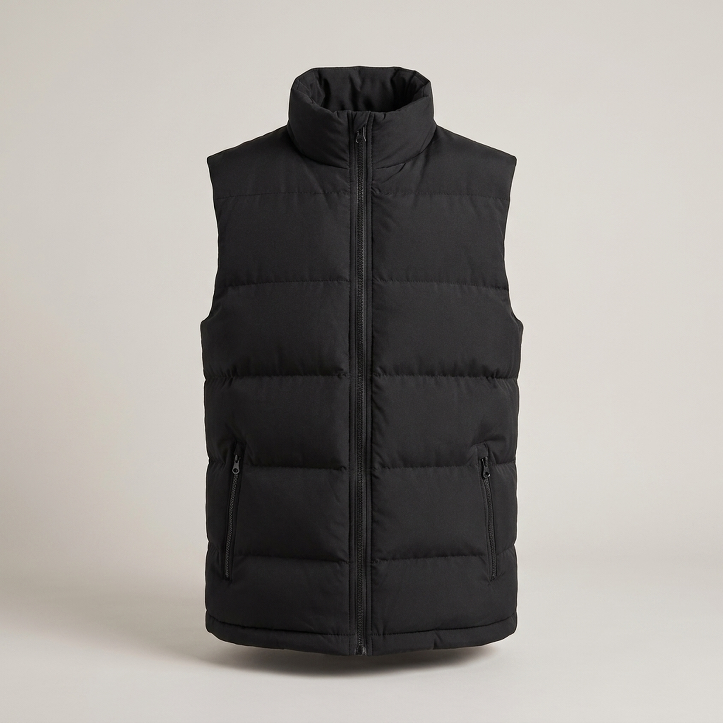 PLUXSTYLE::numise::mens-warm-sleeveless-puffer-vest::pack-black