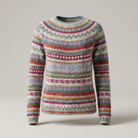 PLUXSTYLE::numise::anna-classic-fair-isle-pullover::pack-ivory-white