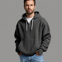 Grayson | Men's Waffle Knit Quarter-Zip Hoodie