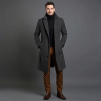 Men's Elegant Longline Coat